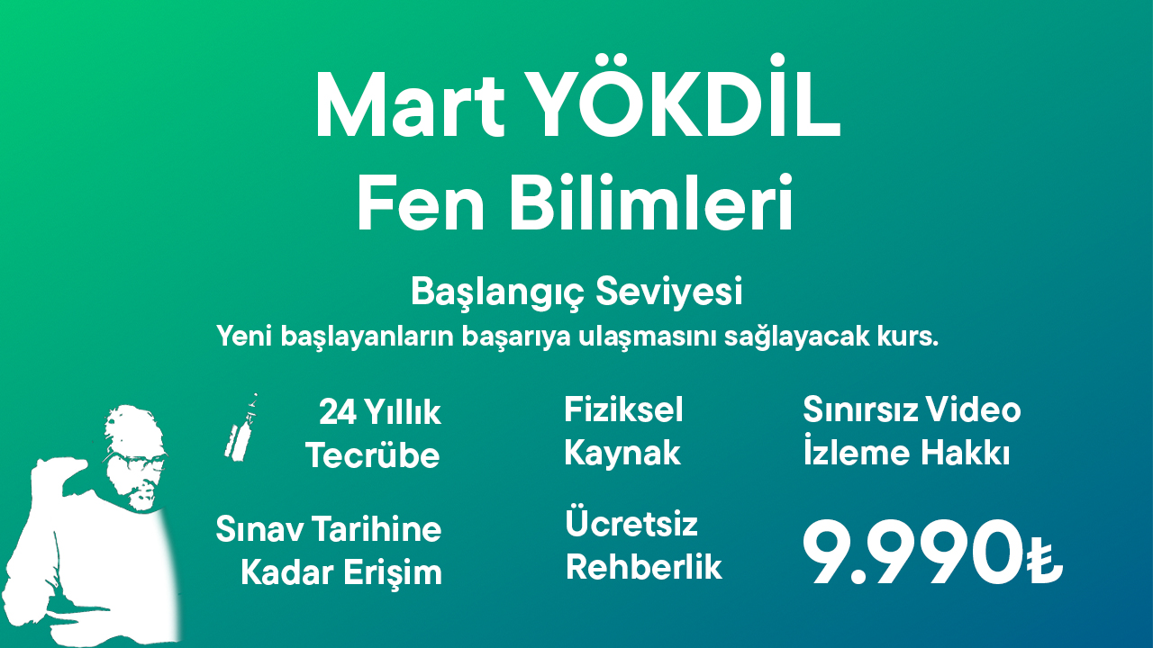 2025 Mart YÖKDİL Fen Başlangıç Eğitim Paketi