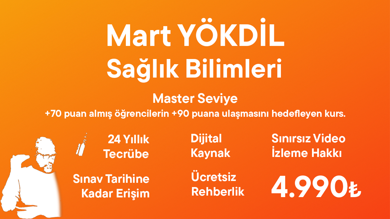 2025 Mart YÖKDİL Sağlık Master Seviye Eğitim Paketi