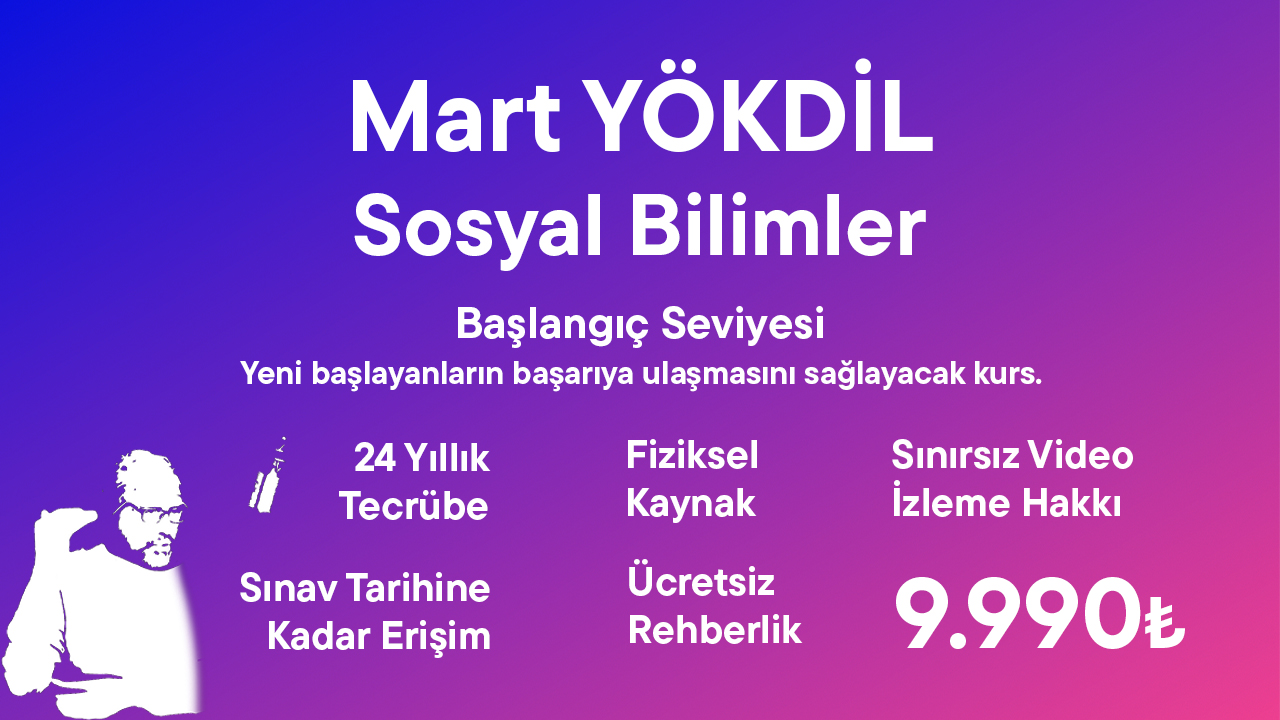 2025 Mart YÖKDİL Sosyal Başlangıç Eğitim Paketi