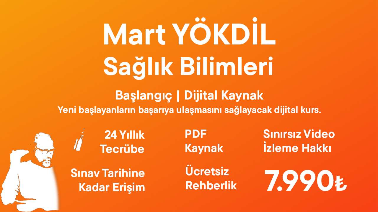 2025 Mart YÖKDİL Sağlık Başlangıç Eğitim Paketi ( PDF kaynak )