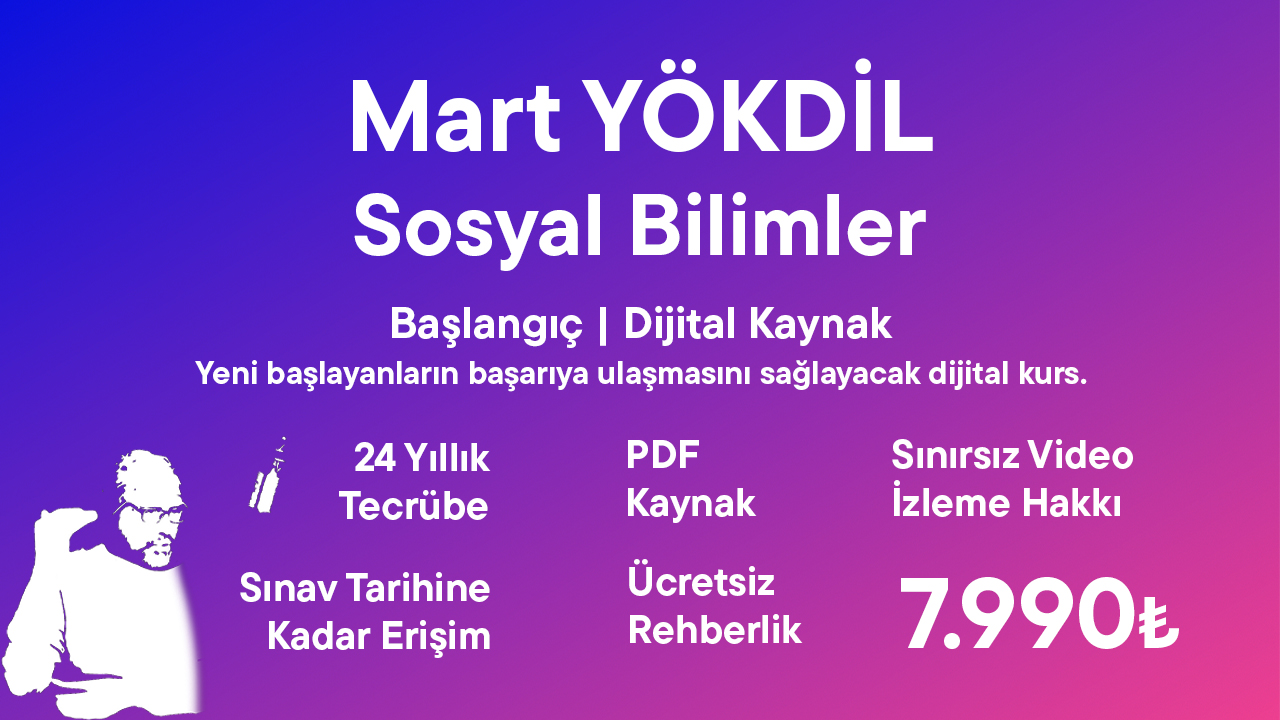 2025 Mart YÖKDİL Sosyal Başlangıç Eğitim Paketi ( PDF kaynak )