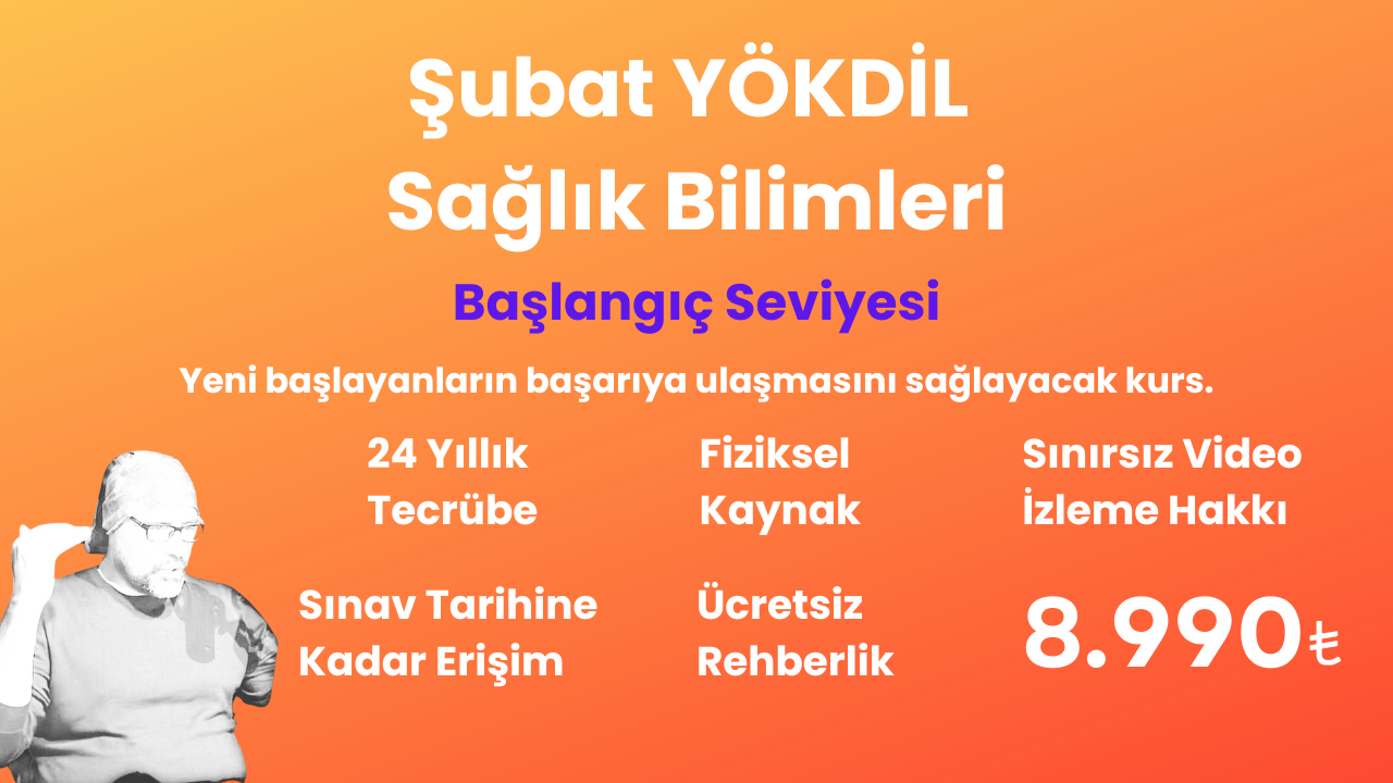 2025 Şubat YÖKDİL Sağlık Başlangıç Eğitim Paketi