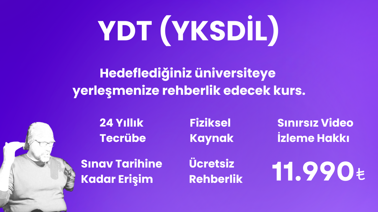 2025 YKSDİL (YDT) Hazırlık Eğitim Paketi