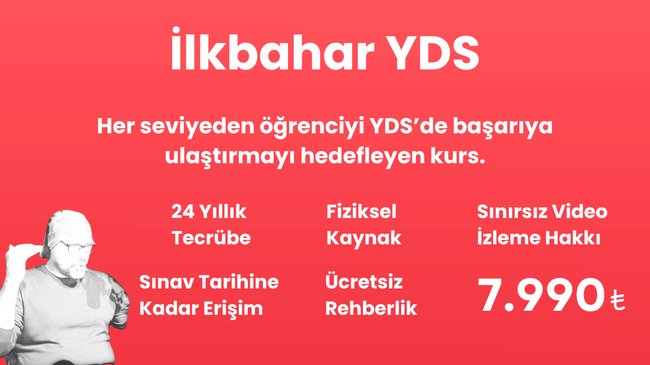 2025 İlkbahar YDS Eğitim Paketi