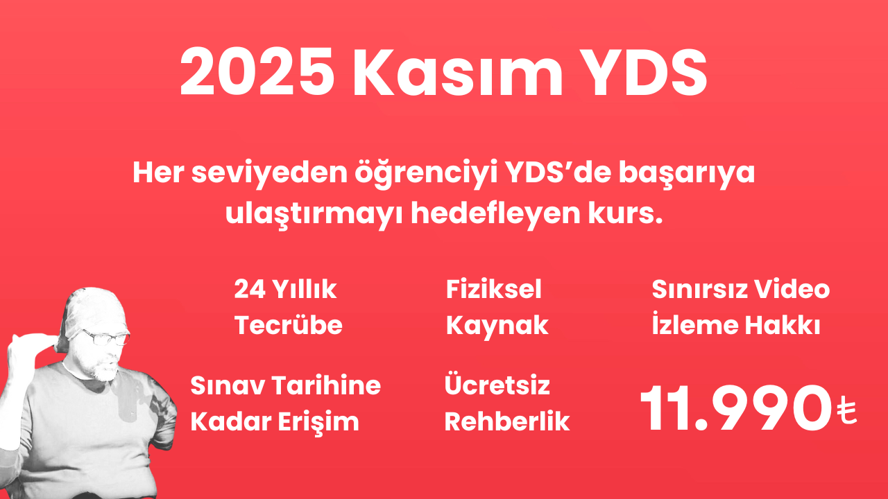 2025 Kasım YDS Eğitim Paketi