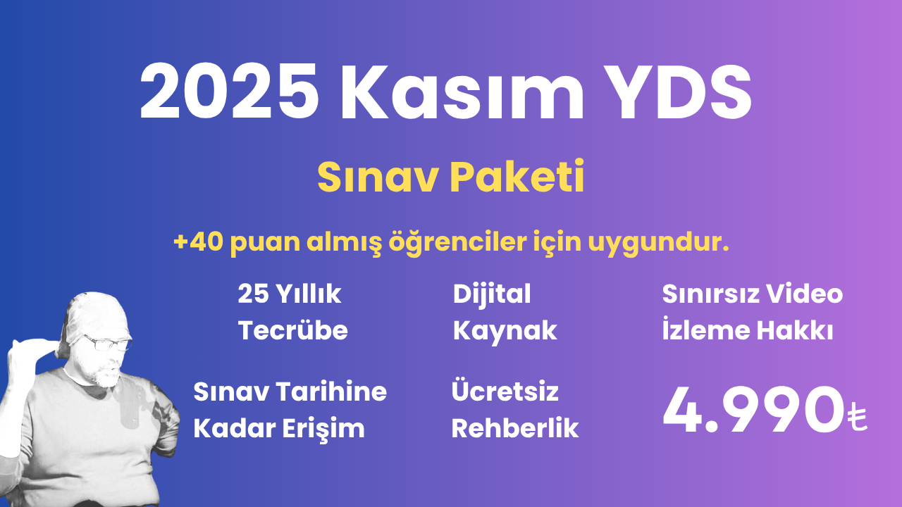 2025 Kasım YDS Sınav Paketi