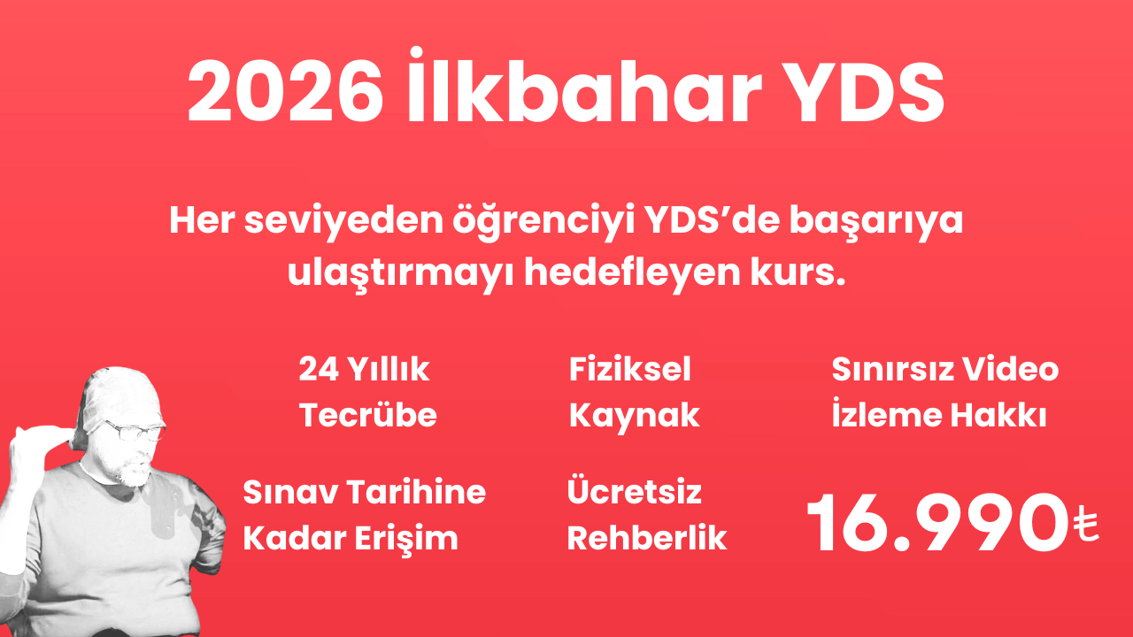 2026 İlkbahar YDS Eğitim Paketi
