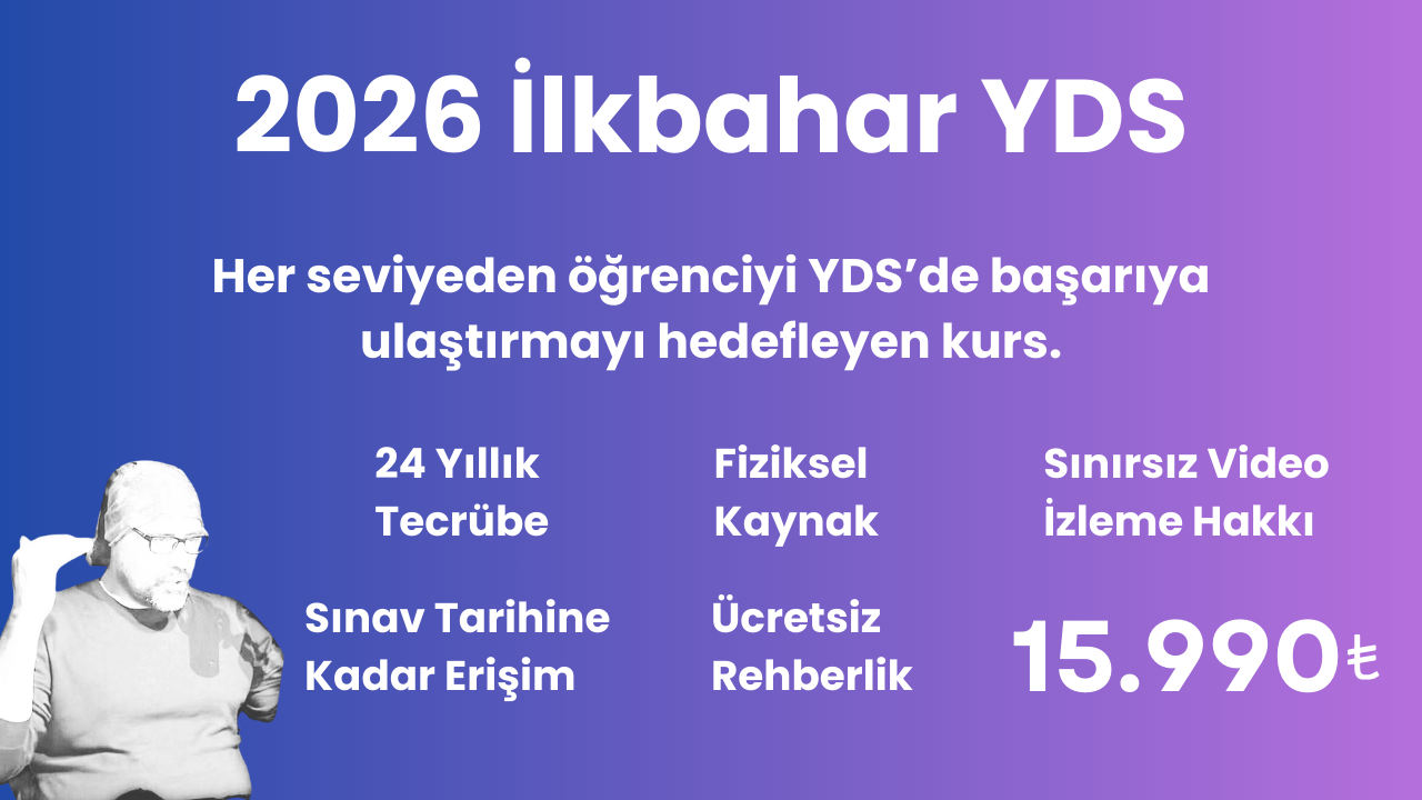 2026 İlkbahar YDS Eğitim Paketi
