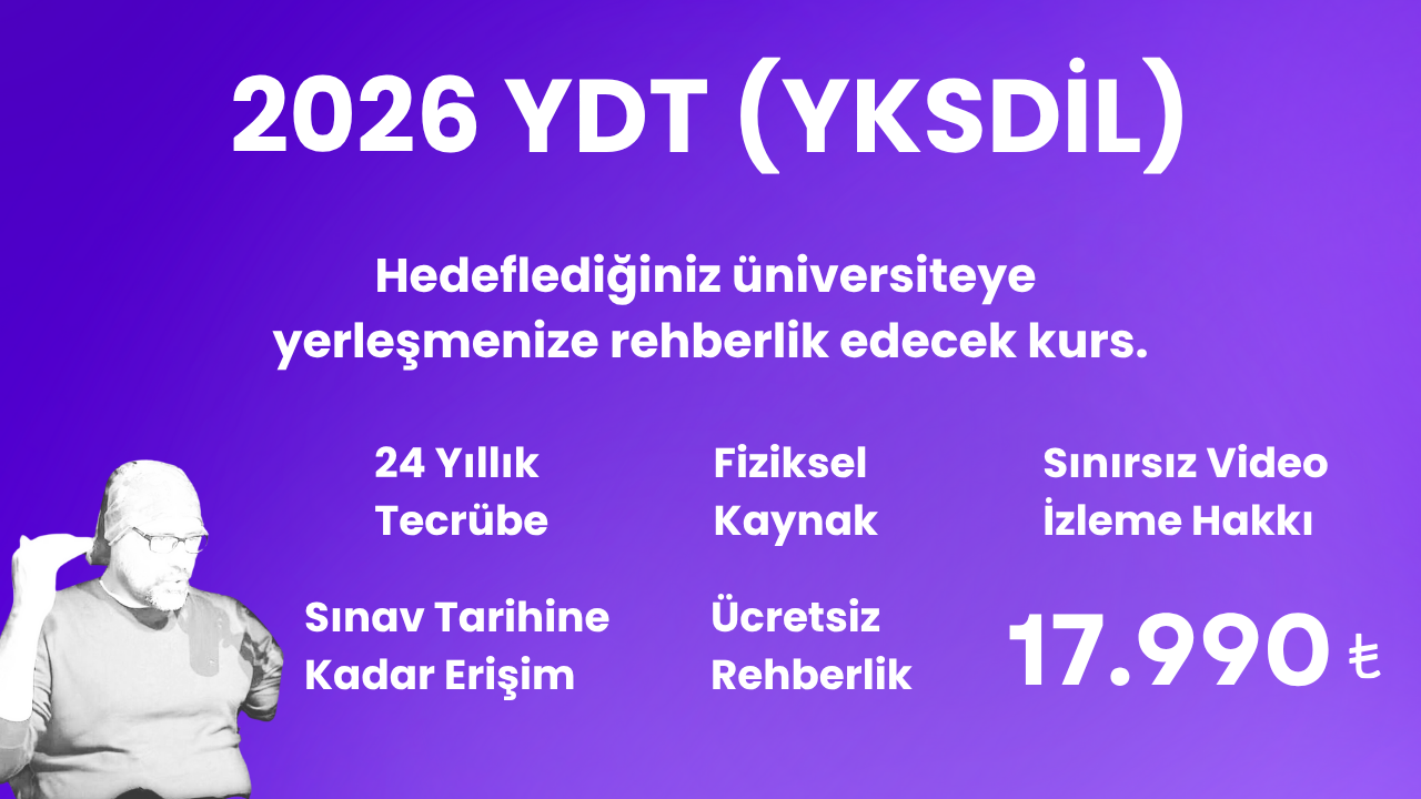 2026 YKSDİL (YDT) Hazırlık Eğitim Paketi