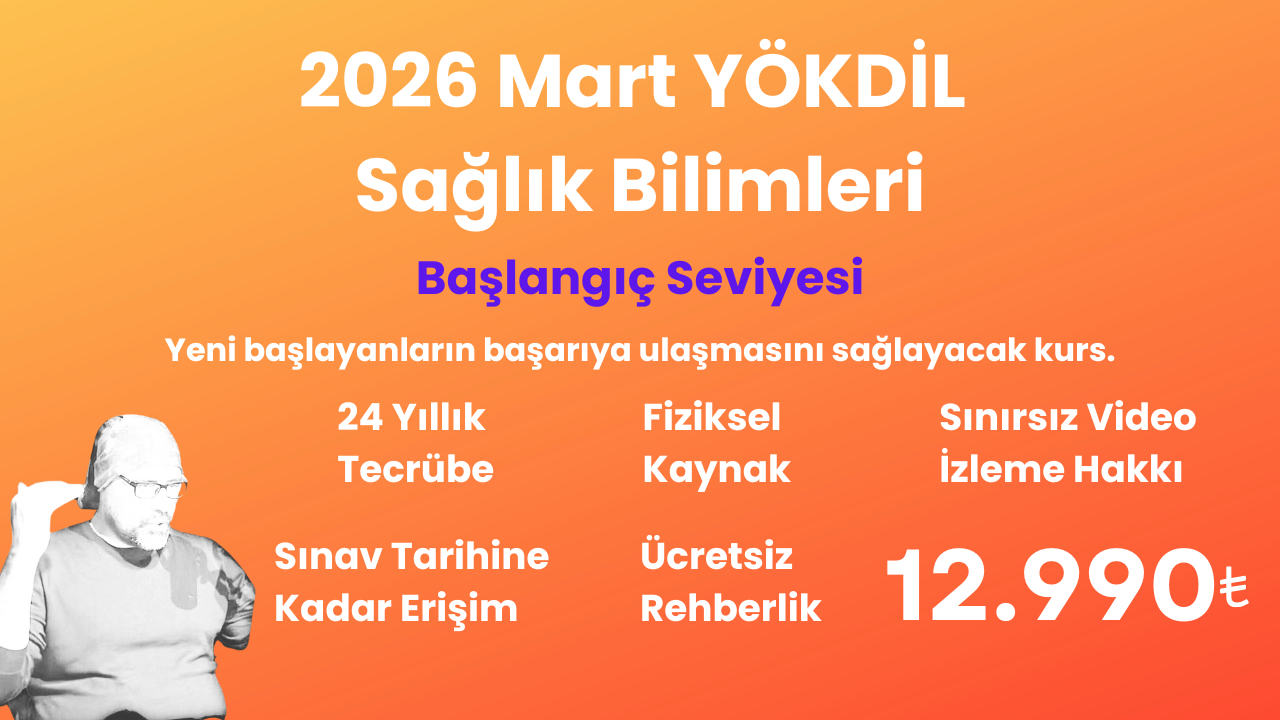 2026 Mart YÖKDİL Sağlık Başlangıç Eğitim Paketi