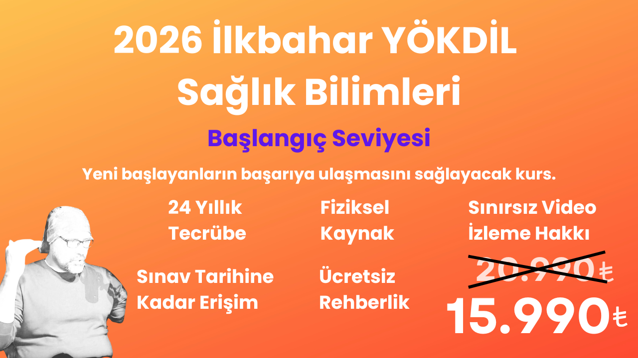 2026 İlkbahar YÖKDİL Sağlık Başlangıç Eğitim Paketi