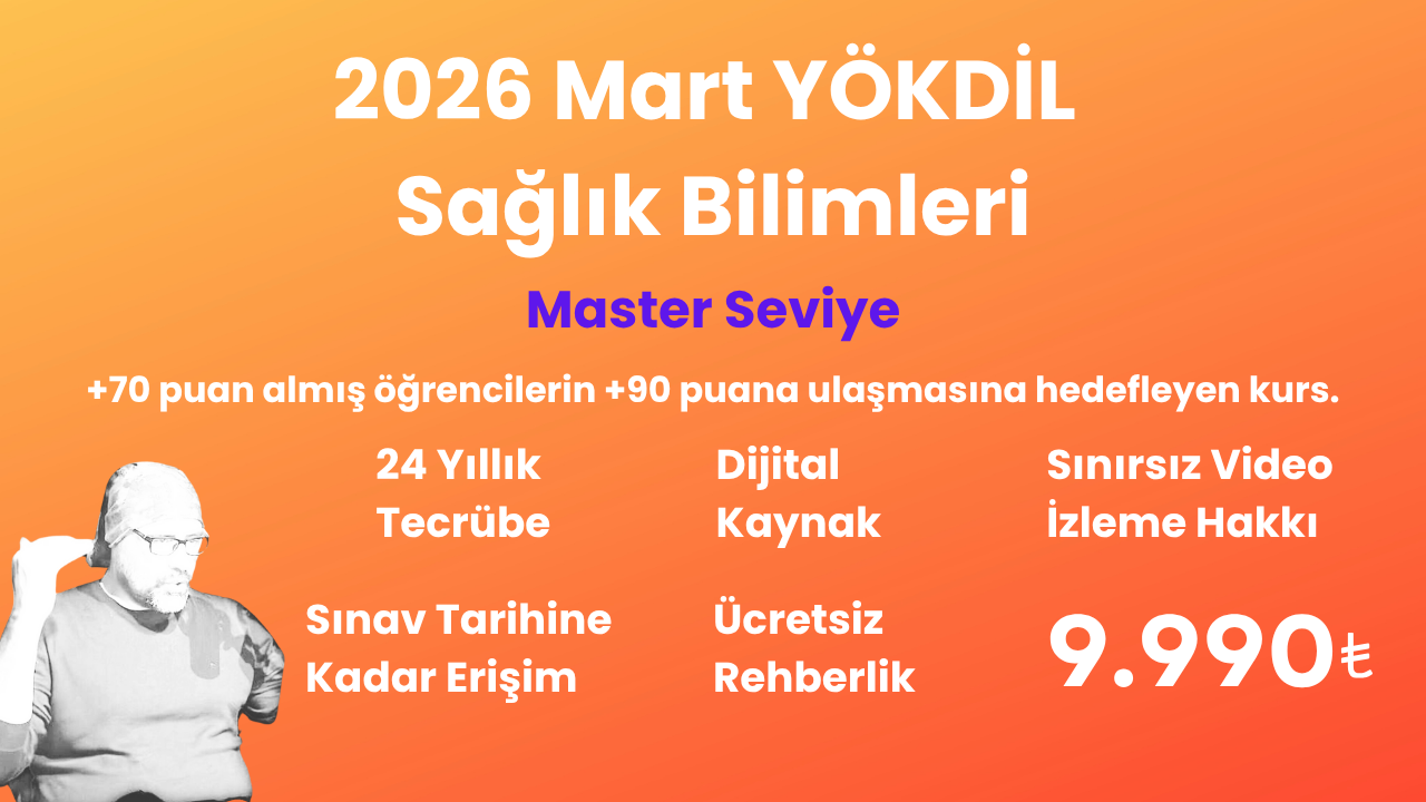 2026 Mart YÖKDİL Sağlık Master Seviye Eğitim Paketi