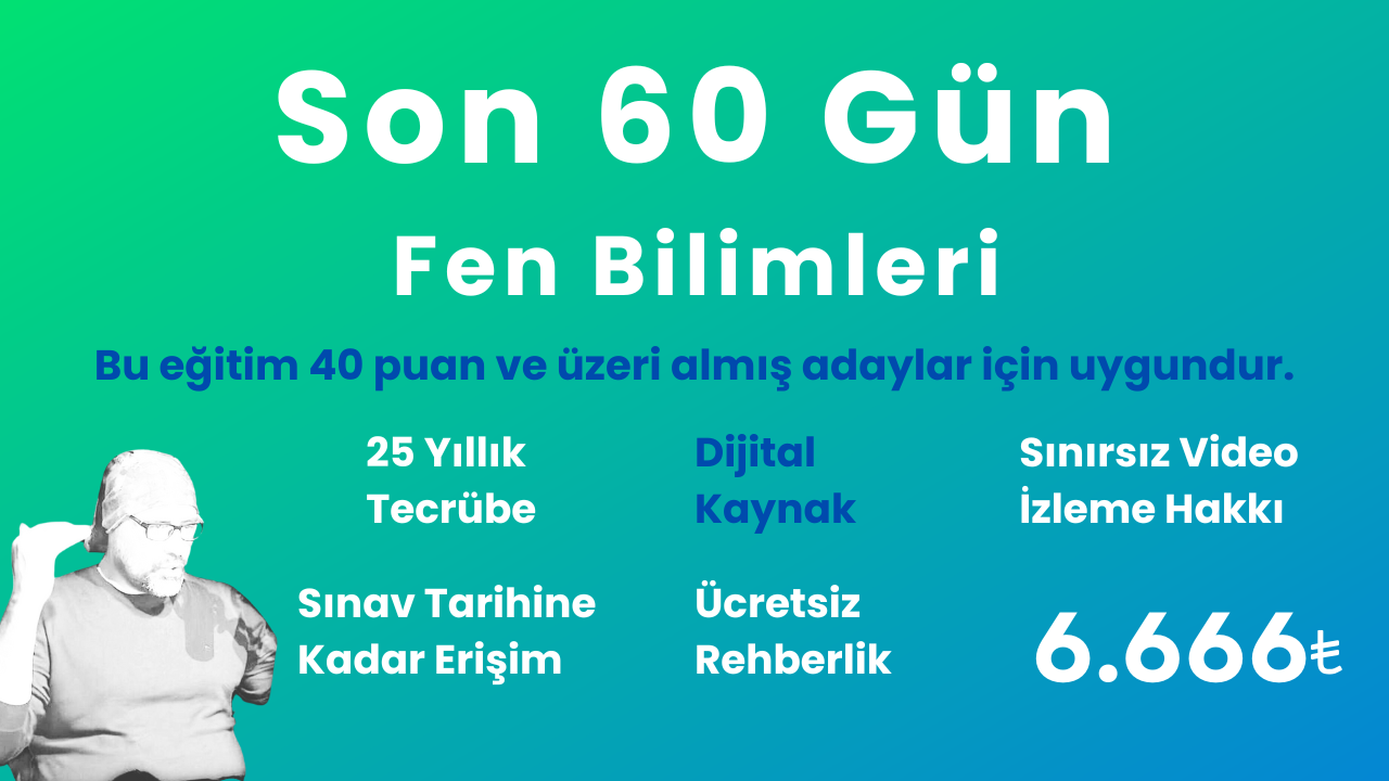 Son 60 Gün YÖKDİL Fen Eğitim Paketi