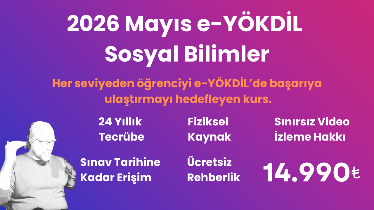 2026 Mayıs e-YÖKDİL Sosyal Başlangıç Eğitim Paketi